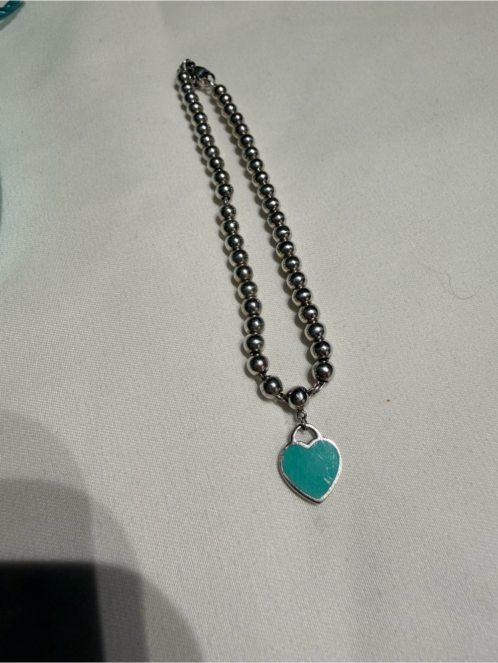 Return to Tiffany & Co. Blue Heart Tag silver bead bracelet - Picture 3 of 7